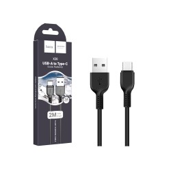 Cabo de Carregamento Hoco X20 Flash Tipo-C 2M Preto